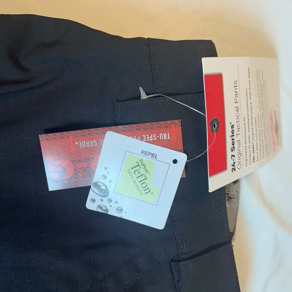 Tru-Spec Pants Mens 40x32 Black 24-7 Series Tactical 65/35 Poly/Cotton Rip-Stop - Picture 5 of 10